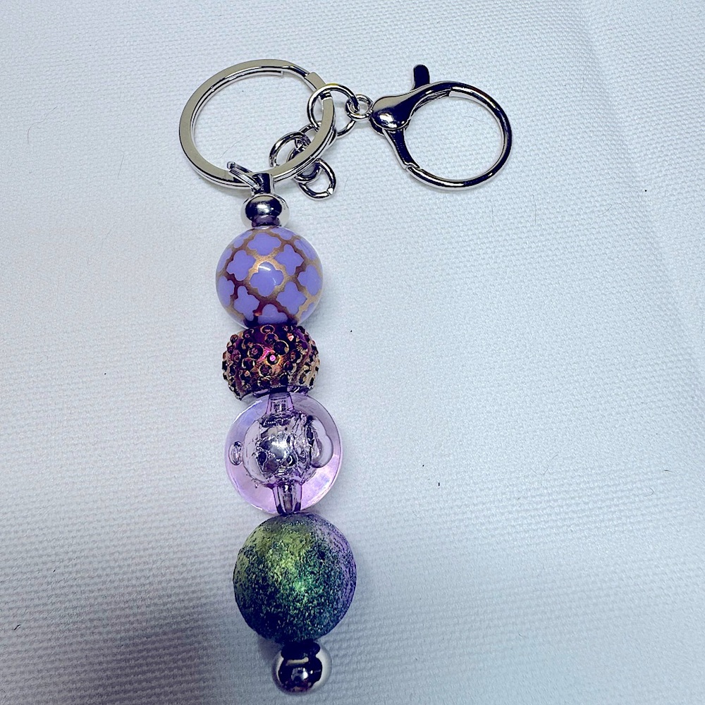 Colorful Beaded Keychain